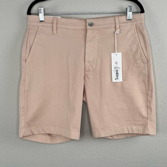 AG Adriano Goldschmied Wanderer Slim Chino Cotton Shorts Vintage Pink 38 NWT - Picture 15 of 15